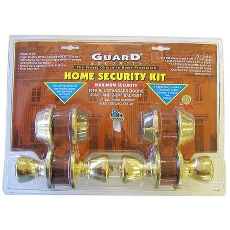 Howard Berger Howard Berger 1990X281X2 Entry Combo Security Deadbolt Brass - Pack of 4 1990X281X2